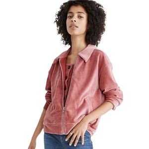 MADWELL Texture & Thread Velour Corduroy Bomber Jacket